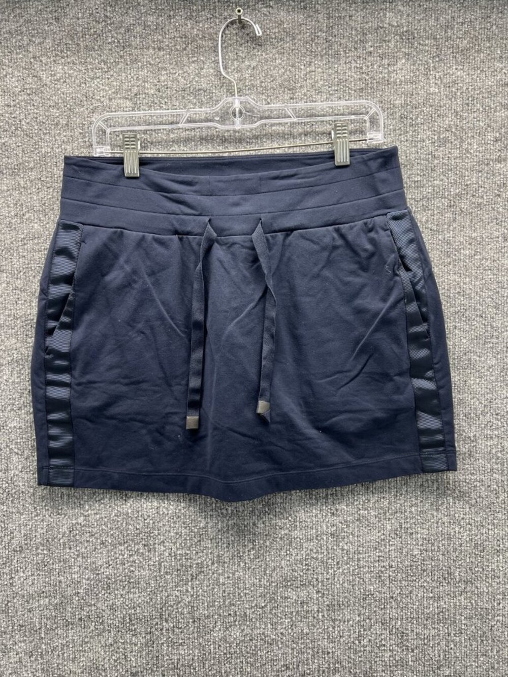 Athleta Skirt Womens Medium Blue Drawstring Pockets Stretch Athletic Sport